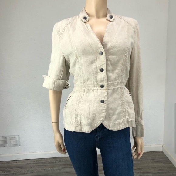 Coldwater Creek beige push button front jacket - Picture 9 of 16